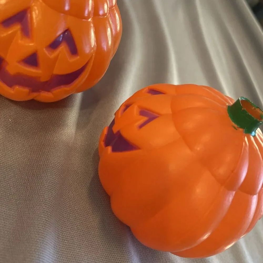 Vintage Halloween Jack-O-Lantern Pumpkin String Light Covers Blow Mold Pumpkin